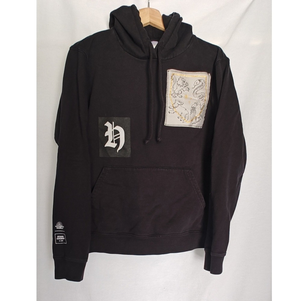 Opening Ceremony Harry Potter Hoodie Black Graphic Patch Wizarding World Small